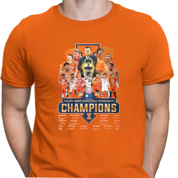 2024 Big Ten Mens Basketball Tournament Champions Illinois Fighting Illini T-shirt