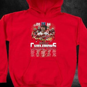 2024 San Francisco 49ers Champions Signatures T shirt 3
