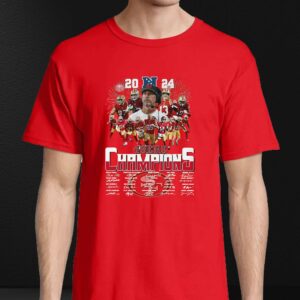 2024 San Francisco 49ers Champions Signatures T shirt 4