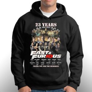 23 Years 2001 2024 Fast amp Furious Thank You For The Memories T shirt 3
