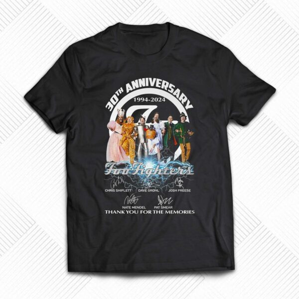 30th Anniversary 1994-2024 Foo Fighters Thank You For The Memories T-shirt