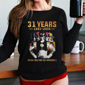 31 Years 1993-2024 Power Rangers Thank You For The Memories T-shirt
