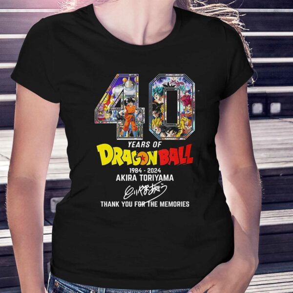 40 Years Of Dragon Ball 1984-2024 Akira Toriyama Thank You For The Memories T-shirt