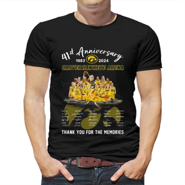 41st Anniversary 1983-2024 Carver Hawkeye Arena Thank You For The Memories T-shirt