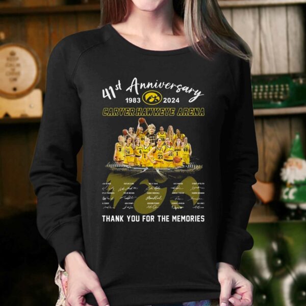 41st Anniversary 1983-2024 Carver Hawkeye Arena Thank You For The Memories T-shirt