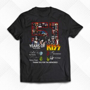 51 Years Of 1973-2024 Kiss Band Thank You For The Memories T-shirt 51 Years Of 1973-2024 Kiss Band Thank You For The Memories T-shirt