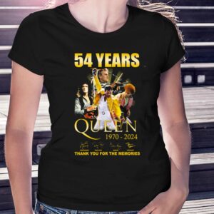 54 Years Queen 1970-2024 Thank You For The Memories T-shirt