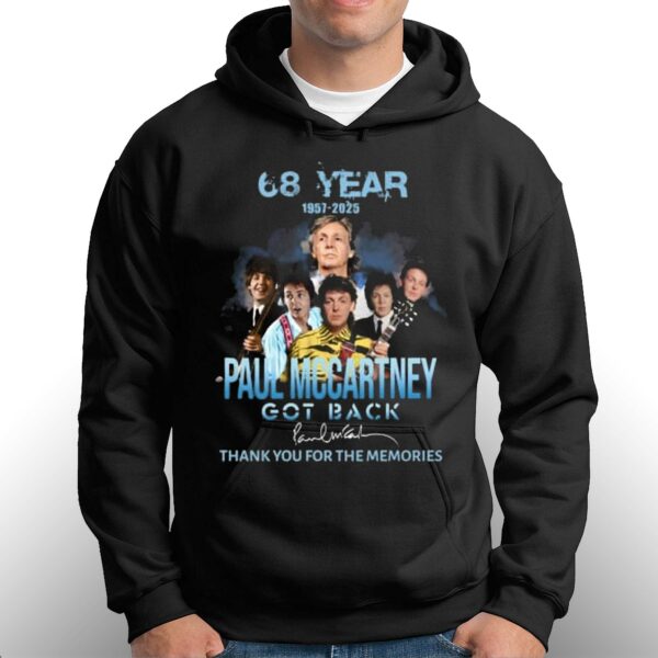 68 Year 1957-2025 Paul Mccartney Got Back Thank You For The Memories T-shirt