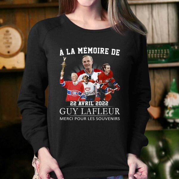 A La Memoire De 22 Avril 2022 Guy Lafleur Merci Pour Les Souvenirs T-shirt