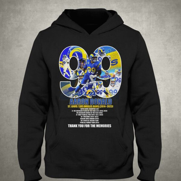 Aaron Donald St Louis Los Angeles Rams 2014-2023 Thank You For The Memories T-shirt
