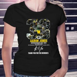 Aaron Jones Green Bay Packers 2017-2024 Thank You For The Memories T-shirt