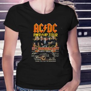 Acdc Pwr Up Tour 51st Anniversary 1973 – 2024 Thank You For The Memories T-shirt