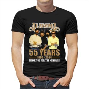 Alabama 55 Years 1969 – 2024 Thank You For The Memories T-shirt Alabama 55 Years 1969 – 2024 Thank You For The Memories T-shirt