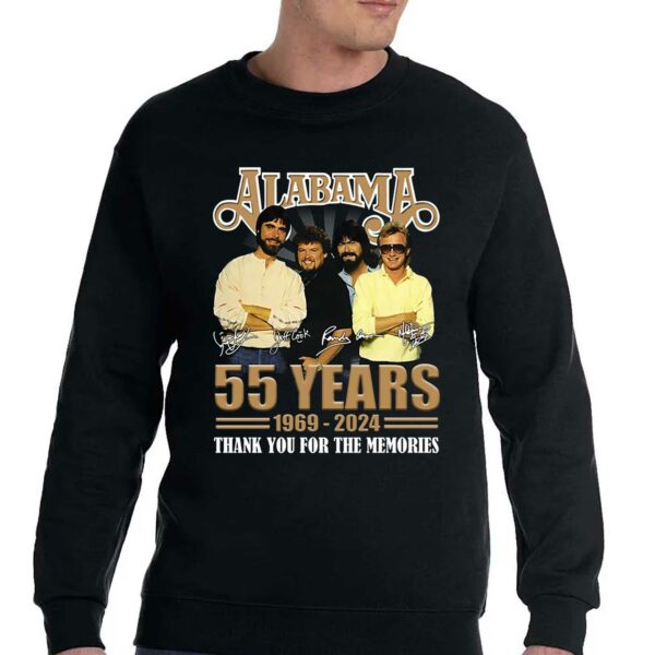 Alabama 55 Years 1969 – 2024 Thank You For The Memories T-shirt