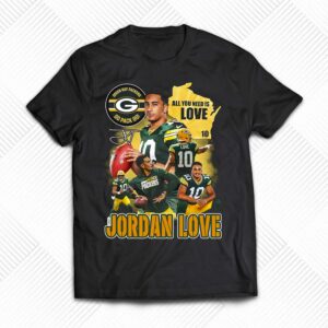 All You Need Is Love 10 Jordan Love Green Bay Packers Go Pack Go T-shirt All You Need Is Love 10 Jordan Love Green Bay Packers Go Pack Go T-shirt