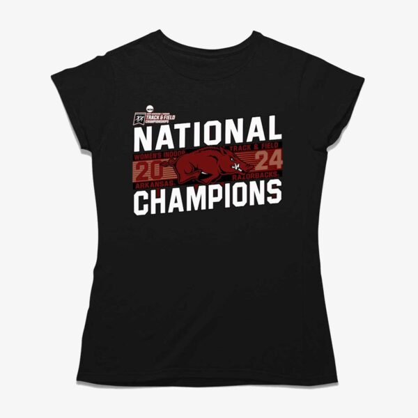 Arkansas Razorbacks 2024 Ncaa Women’s Indoor Track &amp Field National Champions T-shirt