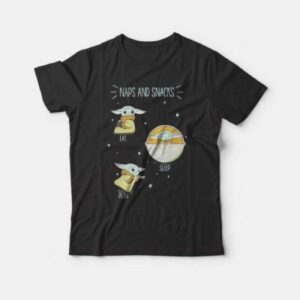 Baby Yoda Naps and Snacks Eat Sleep Play T shirt 2