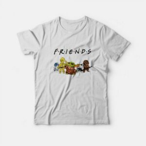 Baby Yoda R2D2 P3PO Friends TV Show T-Shirt Baby Yoda R2D2 P3PO Friends TV Show T-Shirt