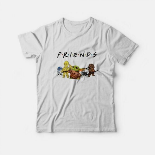 Baby Yoda R2D2 P3PO Friends TV Show T-Shirt