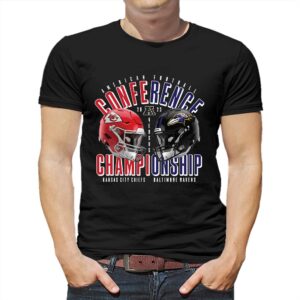 Baltimore Ravens Vs Kansas City Chiefs 2023 Afc Championship Matchup T-shirt