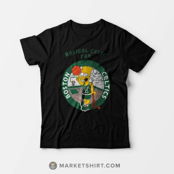 Bart Simpsons Radical Celtics T-Shirt For Man’s And Women’s