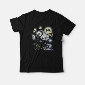 Batman Starry Night Vincent Van Gogh T-Shirt