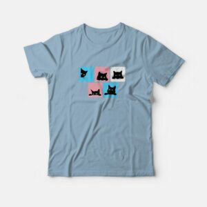 Black Cat Transgender Pride T-Shirt