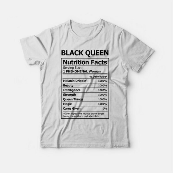 Black Girl Nutrition Facts T-shirt