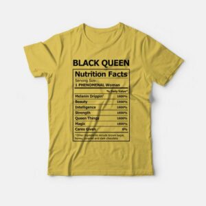 Black Girl Nutrition Facts T-shirt 2 Black Girl Nutrition Facts T shirt 3