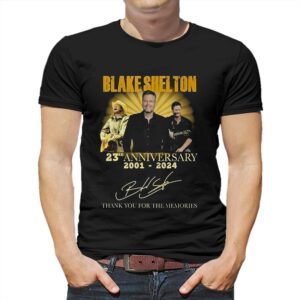 Blake Shelton 23rd Anniversary 2001-2024 Thank You For The Memories T-shirt