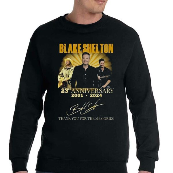 Blake Shelton 23rd Anniversary 2001-2024 Thank You For The Memories T-shirt