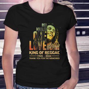 Bob Marley One Love King Of Reggae 1945 2024 Memories T Shirt