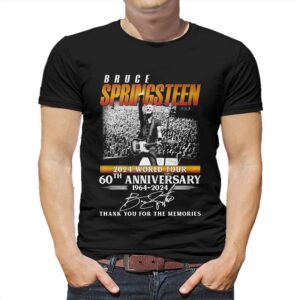 Bruce Springsteen 2024 World Tour 60th Anniversary 1964-2024 Thank You For The Memories T-shirt