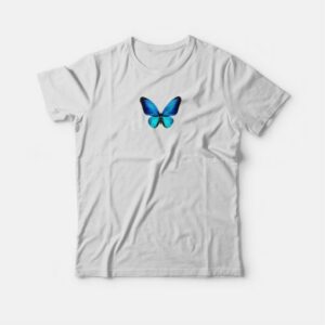 Butterfly Blue Classic T shirt 3