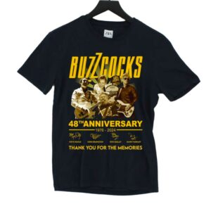 Buzzcocks 48th Anniversary 1976-2024 Thank You For The Memories T-shirt