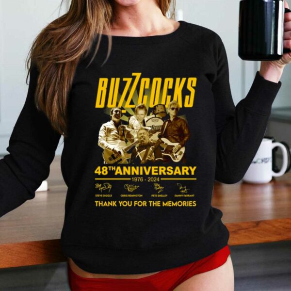 Buzzcocks 48th Anniversary 1976-2024 Thank You For The Memories T-shirt