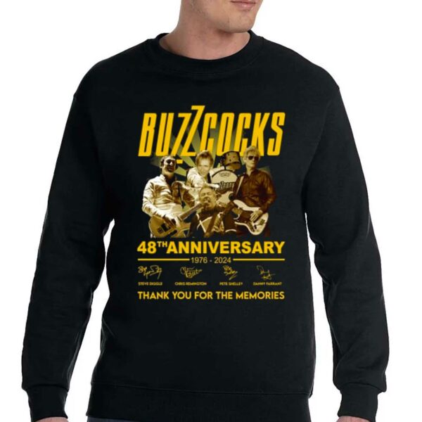 Buzzcocks 48th Anniversary 1976-2024 Thank You For The Memories T-shirt