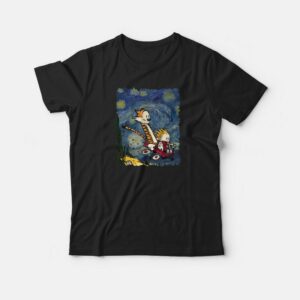Calvin and Hobbes Stary Night T-shirt 2 Calvin and Hobbes Stary Night T shirt 3