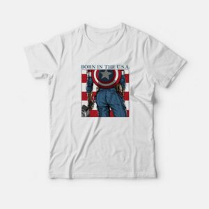 Captain America Born In The USA T Shirt 1