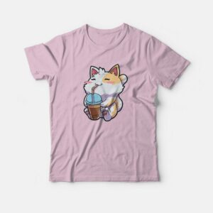 Cat Bubble Tea Neko Kitty Kawaii Neko T-shirt