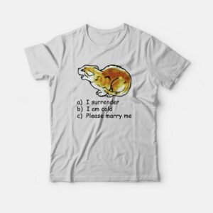 Cat I Surrender I Am Cold Please Marry Me T-shirt Cat I Surrender I Am Cold Please Marry Me T-shirt
