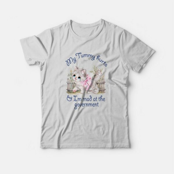 Cat My Tummy Hurts and I’m Mad At The Government T-Shirt