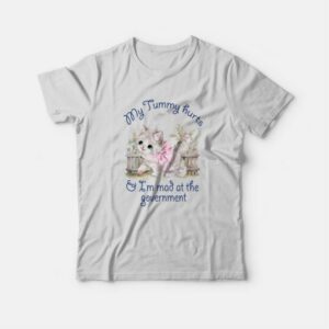 Cat My Tummy Hurts and I'm Mad At The Government T-Shirt 2 Cat My Tummy Hurts and Im Mad At The Government T Shirt 3