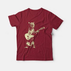 Cat Playing Guitar T-Shirt 2 Cat Playing Guitar T Shirt 3