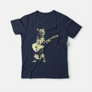 Cat Playing Guitar T-Shirt 3 Cat Playing Guitar T Shirt 4