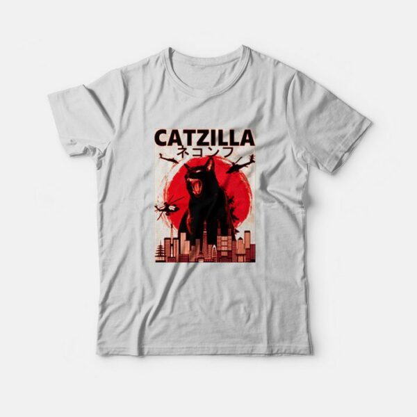 Catzilla Godzilla Parody T-shirt