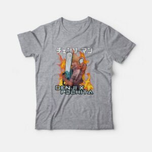 Chainsaw Man Denji and Pochita T-Shirt 1 Chainsaw Man Denji and Pochita T Shirt 2
