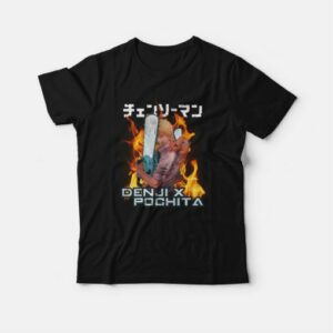 Chainsaw Man Denji and Pochita T-Shirt 3 Chainsaw Man Denji and Pochita T Shirt 4