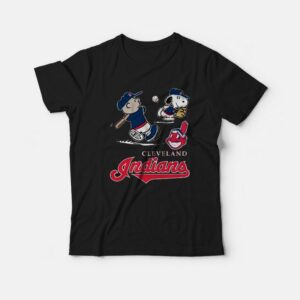 Charlie Brown Snoopy Cleveland Indians T-Shirt Charlie Brown Snoopy Cleveland Indians T-Shirt