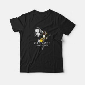 Chris Cornell Play Guitar Legends Never Die Signature T Shirt 1